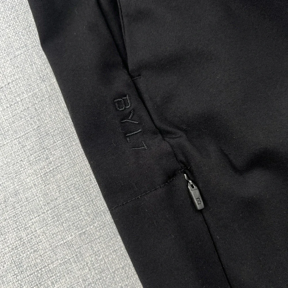 BYLT Everyday Pant 2.0 Men 32 Black Slim Fit Stretch Chino Tapered Work Commuter